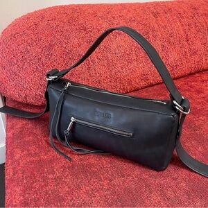 SONYA LEE WINONA Black Leather Shoulder Bag SOLD OUT!